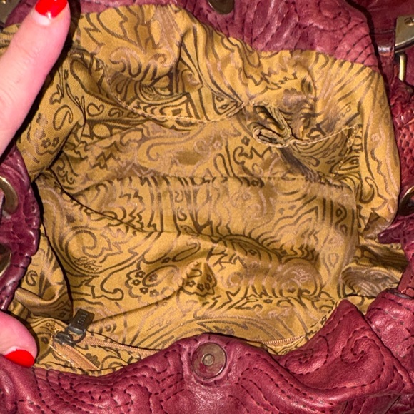 Etro Milano Rare Vintage leather hobo bag. Burgundy very soft leather. In EUC - Picture 9 of 13